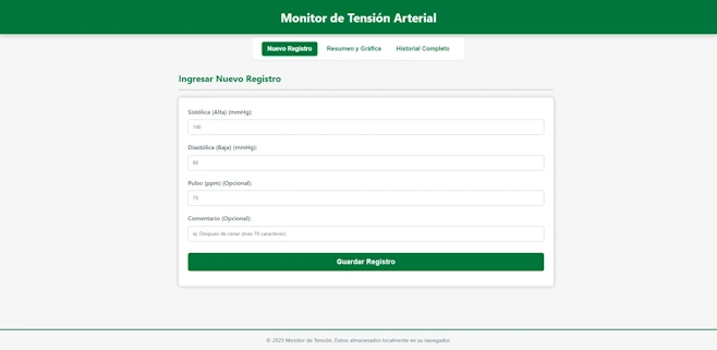 Monitor de tensión arterial